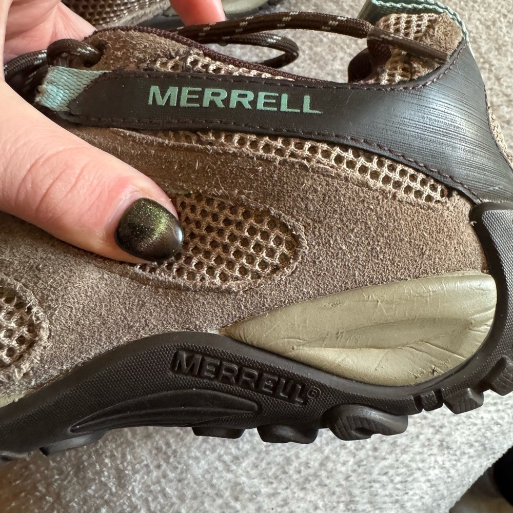 Merrell Women's Hiking Shoes in Brown and Teal, size 10 - Picture 6 of 9